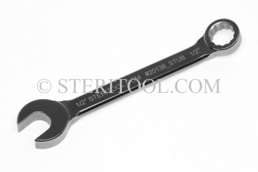 #20138_STUB - 1/2" Stainless Steel Stubby Combination Wrench, 5.5"(140mm) OAL. wrench, spanner, combination, stubby, stainless steel